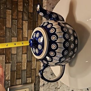 Polish pottery teapot